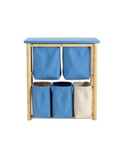 Brook Bridge Laundry Sorting Station With Plain Removable Bags - Blue (synthetic illustration; no displayed measurements)