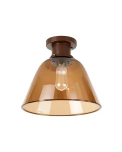 4.5 '' H Glass Bell Ceiling Fan Fitter Shade ( Screw On ) In Caramel