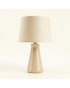 Spruce Bluff Table Lamp With A Plain Fabric Shade - Beige (synthetic illustration; no displayed measurements)