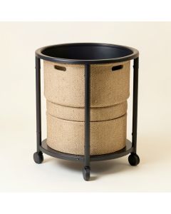 Round Rolling Laundry & Storage Cart (synthetic illustration; no displayed measurements)