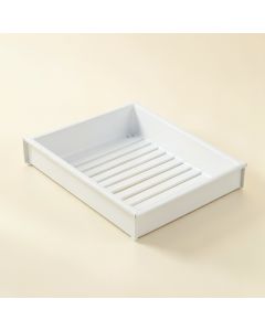 Rowan Falls Empty Under-Desk Cable Tray - White (synthetic illustration; no displayed measurements)
