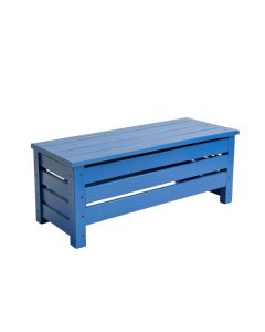 Flint Crossing Narrow Outdoor Storage Bench - Blue