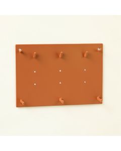 Holly Edge Empty Wall-Mounted Tool Organizer Panel - Terracotta (synthetic illustration; no displayed measurements)