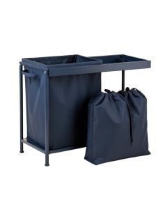 Flint Bluff Laundry Sorting Station With Plain Removable Bags - Navy (synthetic illustration; no displayed measurements)