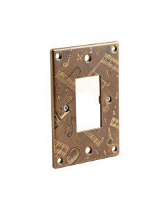 Grunge Musical Notes Sheet Music Yellowed Piano Notation Pianist And Musician Gifts 1-Gang Toggle Light Switch Wall Plate (synthetic illustration; no displayed measurements)
