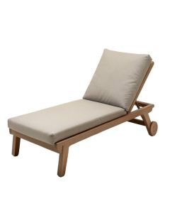 Belfrey Outdoor Reclining Chaise Lounge With Cushion