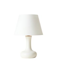 River Dale Table Lamp With A Plain Fabric Shade - White