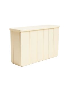 Wren Arc Narrow Outdoor Storage Bench - Cream