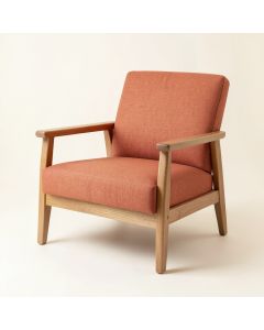 Ash Crossing Upholstered Armchair - Terracotta (synthetic illustration; no displayed measurements)