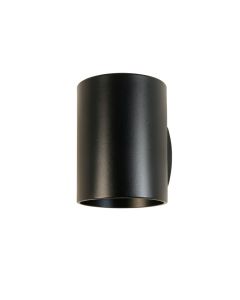 Slate Arc Wall Sconce Mounted On A Plain Wall - Black (synthetic illustration; no displayed measurements)