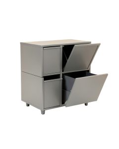 River Branch Freestanding Pull-Out Hamper Cabinet - Gray (synthetic illustration; no displayed measurements)
