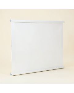 Quickstand White Portable Floor Recessed Projector Screen (synthetic illustration; no displayed measurements)
