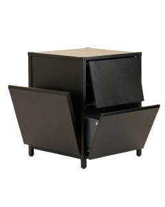 Ash Bridge Freestanding Pull-Out Hamper Cabinet - Black (synthetic illustration; no displayed measurements)