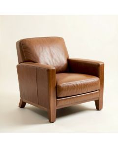 Antle 33 '' Wide Top Grain Leather Armchair (synthetic illustration; no displayed measurements)
