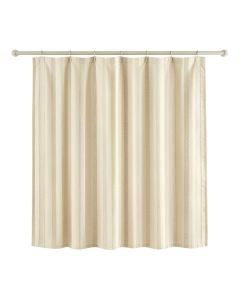 Linden Bend Shower Curtain Hanging Flat From A Plain Rod - Cream (synthetic illustration; no displayed measurements)