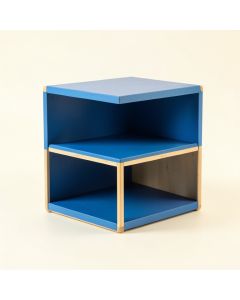 Cedar Bridge Low Toy Storage Unit - Blue (synthetic illustration; no displayed measurements)