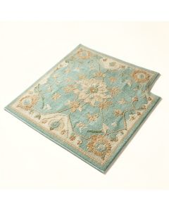 Woolsey Floral Hand-Hooked Light Teal/Tan Indoor/Outdoor Area Rug (synthetic illustration; no displayed measurements)