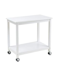 Dune Brook Empty Rolling Workshop Cart - White (synthetic illustration; no displayed measurements)