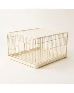 Oak Crossing Empty Furniture-Style Pet Crate - Ivory (synthetic illustration; no displayed measurements)