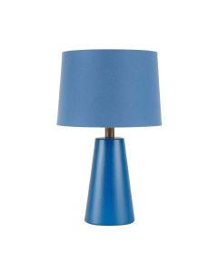 Aspen Canyon Table Lamp With A Plain Fabric Shade - Blue