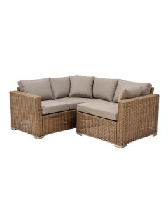 Lilith 76.8 '' Wide Outdoor Wicker Symmetrical Patio Sectional With Cushions (synthetic illustration; no displayed measurements)