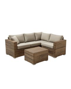 Red Barrel Studio® 4-Piece Outdoor Patio Furniture Set Rattan Wicker Conversation Sofa Set