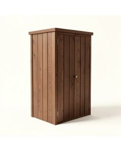 5 Ft. W X 2 Ft. D Solid Wood Vertical Storage Shed (synthetic illustration; no displayed measurements)