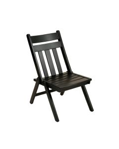 Summit Bridge Folding Outdoor Chair - Black (synthetic illustration; no displayed measurements)