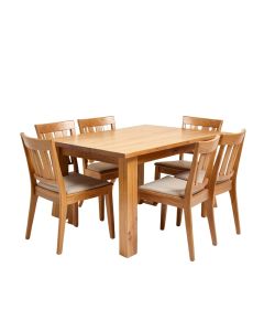Montsegur Butterfly Leaf Rubberwood Solid Wood Dining Set