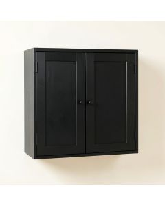 Holly Edge Wall-Mounted Entry Cabinet - Black (synthetic illustration; no displayed measurements)