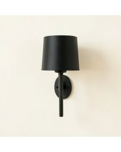 Holly Bluff Wall Sconce Mounted On A Plain Wall - Black (synthetic illustration; no displayed measurements)