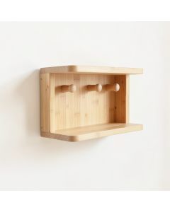 River Edge Wall-Mounted Entryway Organizer Shelf - Beige (synthetic illustration; no displayed measurements)