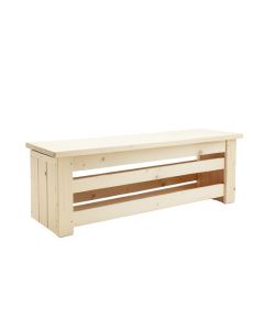 Aspen Bend Narrow Outdoor Storage Bench - Ivory