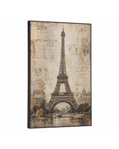 Eiffel Tower Textual Art Wall Plaque