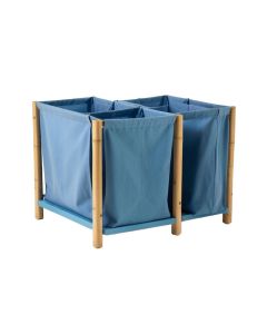 Summit Bend Laundry Sorting Station With Plain Removable Bags - Blue