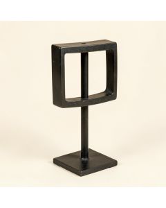 Evey Metal Square Rings On Stand (synthetic illustration; no displayed measurements)