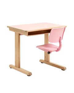 Adjustable Student Desk And Chair Kit Children Learning Table Chair Set Students Writing Table Pink