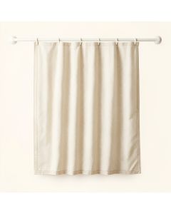 Olive Brook Shower Curtain Hanging Flat From A Plain Rod - Ivory (synthetic illustration; no displayed measurements)