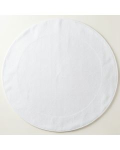 Wren Bend Round Area Rug - White (synthetic illustration; no displayed measurements)