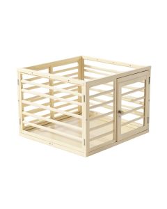 Wren Bluff Empty Furniture-Style Pet Crate - Ivory