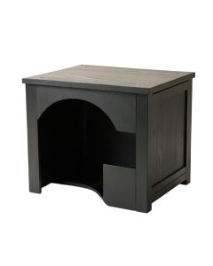 Hazel Crossing Empty Furniture-Style Litter Enclosure - Black (synthetic illustration; no displayed measurements)