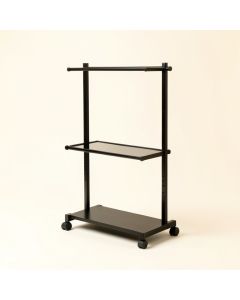Jo 38 '' W Double Rod Garment Rack (synthetic illustration; no displayed measurements)