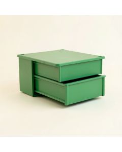 Juniper Bluff Small-Parts Storage Drawer Cabinet - Green (synthetic illustration; no displayed measurements)