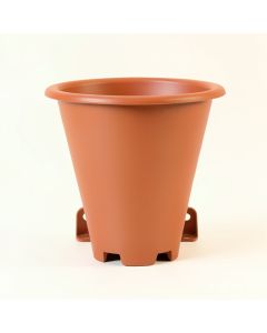Sage Bluff Empty Railing Planter With Integral Brackets - Terracotta (synthetic illustration; no displayed measurements)
