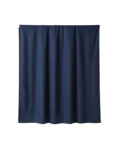 Sage Branch Shower Curtain Hanging Flat From A Plain Rod - Navy (synthetic illustration; no displayed measurements)