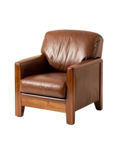 Vankirk 22 '' Wide Genuine Leather Lounge Chair (synthetic illustration; no displayed measurements)
