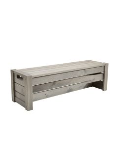 Maple Arc Narrow Outdoor Storage Bench - Gray