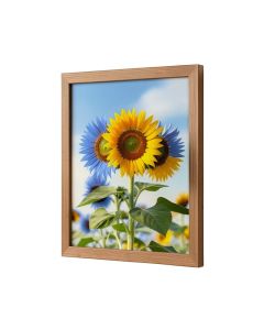 Blue Sunflowers By Richard Wallich - Print On Canvas