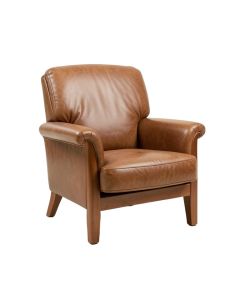Jossi 36 '' Wide Top Grain Leather Club Chair (synthetic illustration; no displayed measurements)