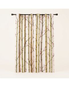 Gilus Cherry Blossom Bamboo Sheer Single Curtain Panel (synthetic illustration; no displayed measurements)